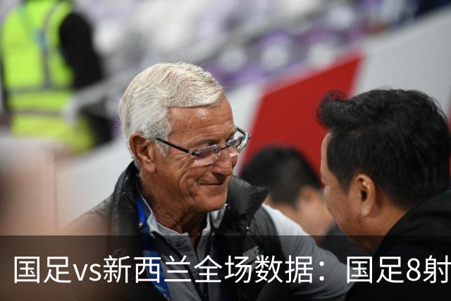 国足vs新西兰全场数据：国足8射2正0得分机会 新西兰13射6正进3球